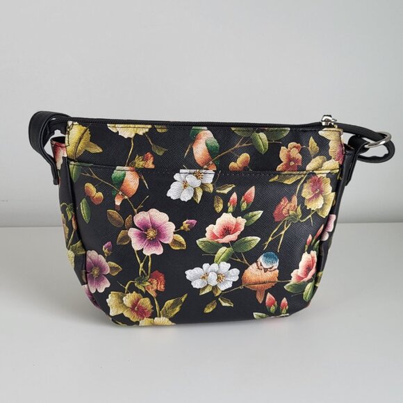 Rosetti Floral Crossbody Bag I Black Bird & Flowers Print I Lightweight - Picture 2 of 10